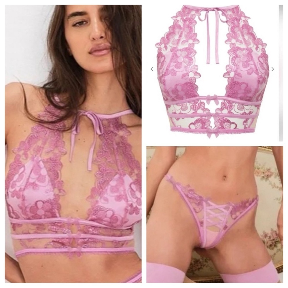 New! SET For Love and Lemons Grace Bralette and Matching Panty 31138